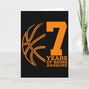 7 Years Of Being Awesome Sketll 7th Birthday Card