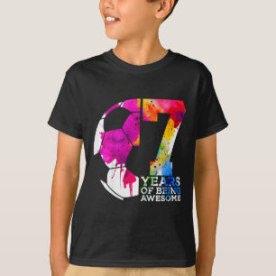 7 Years Of Being Awesome Soccer 7th Birthday T-Shirt