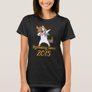 7 Years Old 7th Birthday 2015 Cute Unicorn Dabbing T-Shirt