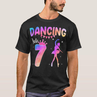 7 Years Old Ballet Dancer 7Th Birthday Ballerina T-Shirt