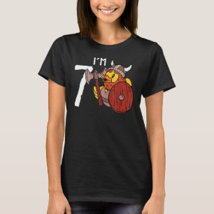 7 Years Old Birthday Boy Cute Viking Rubber Duck P T-Shirt