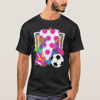 7 Years Old Birthday Girl 7Th Birthday Soccer T-Shirt