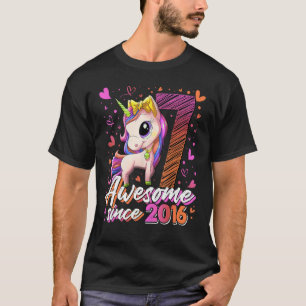 7 Years Old Cute Unicorn Gifts 7th Birthday Kids G T-Shirt