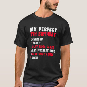 7 Years Old My Perfect Gamer for 7th Birthday T-Shirt