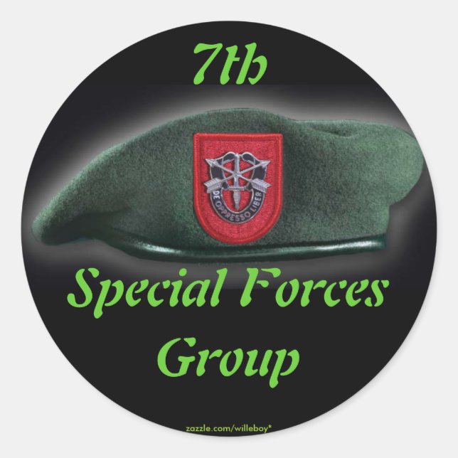 7e Sticker pour vétérans des forces spéciales des  (Devant)