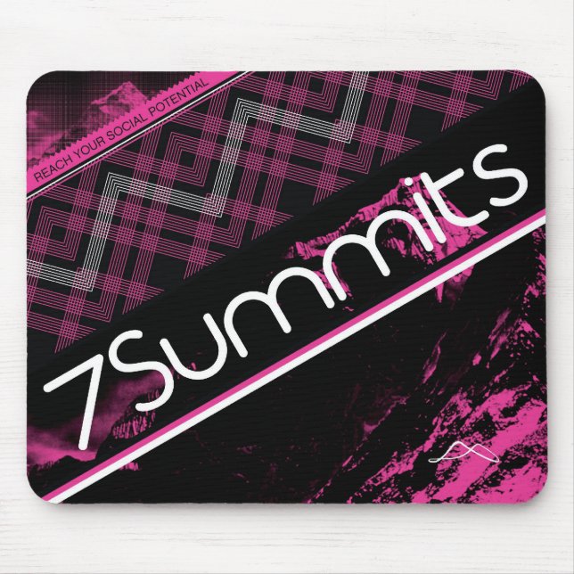 7Summits Magenta Plaid Mouse Pad (Front)