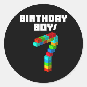 7Th 7 Block Building Classic Round Sticker