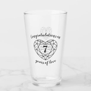 7th anniversary 7 years of love black onyx custom glass
