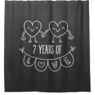 7th Anniversary Gift Chalk Hearts