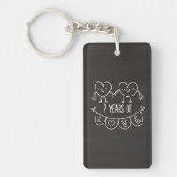 7th Anniversary Gift Chalk Hearts