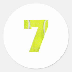 7th Birthday 2013 Tennis Boys Girls Kids Seventh Classic Round Sticker