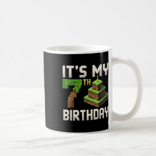 7th Birthday 7 Year Old Birthday Boy Gamer Pixel N Coffee Mug