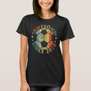 7th Birthday 7 Year Old Soccer Player Awesome Sinc T-Shirt