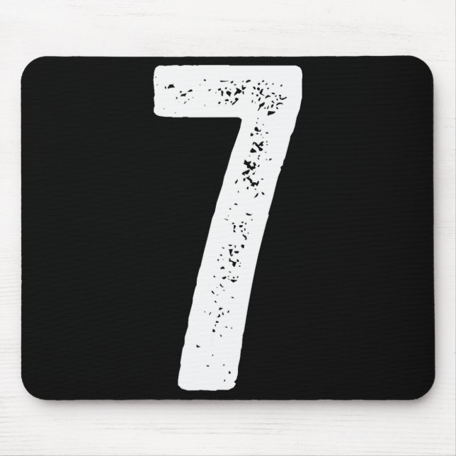 7th Birthday 7 Years Uniform Srts Team Jersey Numb Mouse Pad (Front)