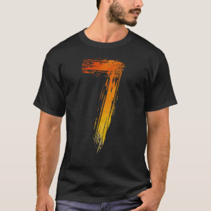 7th birthday Artist Watercolor Painter Colourful T-Shirt