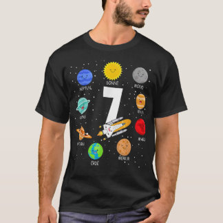 7th Birthday Astronaut 7 Year Old Birthday Boy Spa T-Shirt
