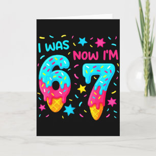 7th Birthday Baseball Ice Cream I Was 6 Now Im 7 B Card