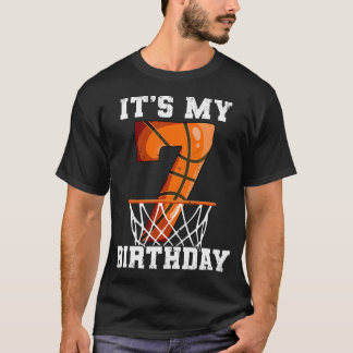 7Th Birthday Basketball T-Shirt