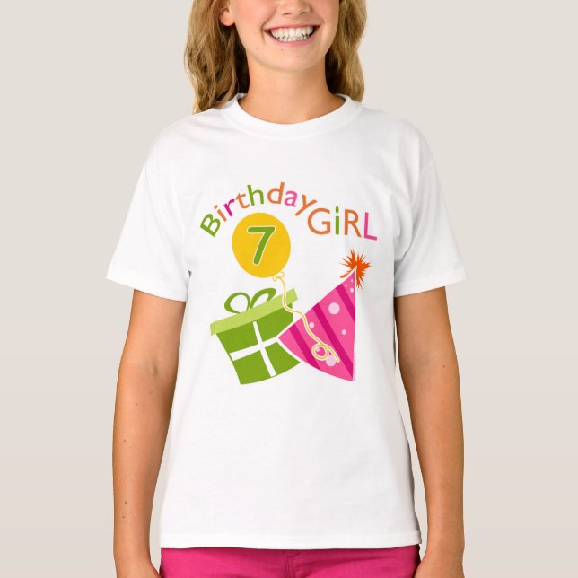 7th Birthday - Birthday Girl T-Shirt (Front)