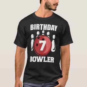 7th Birthday Bowler  7 Year Old Bowling Kids Playe T-Shirt