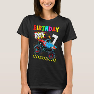 7th Birthday Boy Blaze 7 Year Old Monster Truck Bd T-Shirt