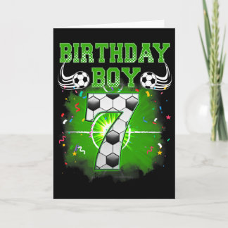 7th Birthday Boy Gifts Birthday Boy Soccer Fan 7 Y Card