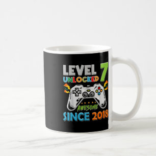 7th Birthday Boy Level 7 Unlocked Awesome Since 20 Coffee Mug