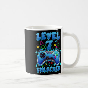 7th Birthday Boy Level 7 Unlocked Video Gamer Birt Coffee Mug