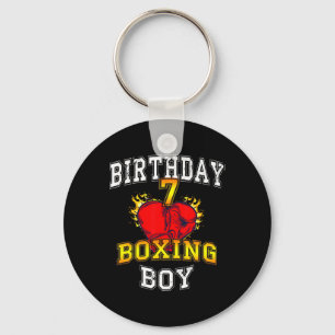7th Birthday Boy Shirt - Boxing 7 Years Old Kid  Keychain