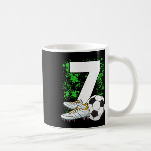 7th Birthday Boys 7 Years Soccer Footll Player Bir Coffee Mug