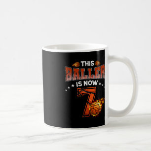 7th Birthday Boys Basketball Player Gifts 7 Years Coffee Mug