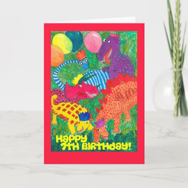 7th Birthday Card - Monsters! (Front)