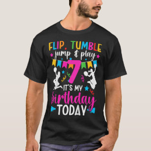7th Birthday Cheerleader Seven Year Old Cheerleadi T-Shirt