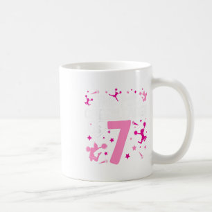 7th Birthday Cheerleading Girl Seven Year Old Chee Coffee Mug