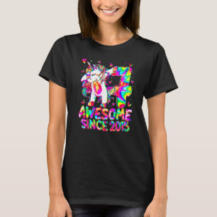 7th Birthday Colourful Tie Dye 7 Year Old Unicorn T-Shirt