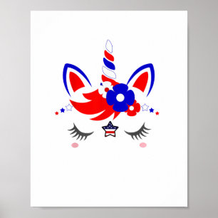 7th Birthday Dabbing Unicorn Party Gift 7 Years Ol Poster