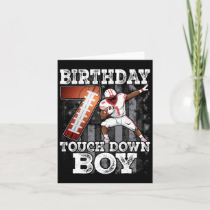 7th Birthday Football Boy - 7 Years Old Kid Footba Card