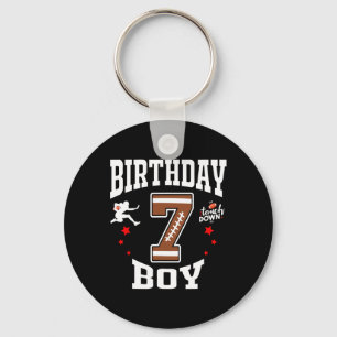 7th Birthday Football Boy Shirt - 7 Years Old Kid  Keychain