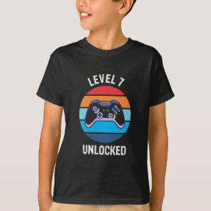7th Birthday Gamer Level 7 T-Shirt