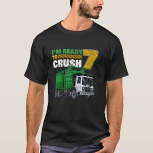 7th Birthday Garbage Truck  7 Years Old Bday T-Shirt