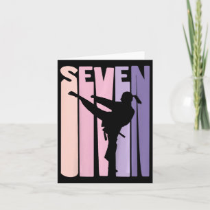 7th Birthday Gift Karate Retro Taekwondo Martial A Card