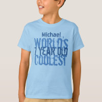 7th Birthday Gift World's Coolest 7 Year Old Boy