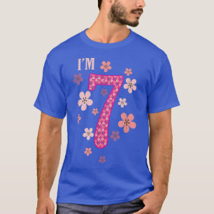 7th Birthday Girl Blossoms Flowers T-Shirt
