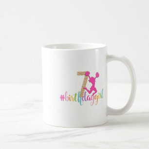 7th Birthday Girl Cheerleader Rainbow Cheerleading Coffee Mug