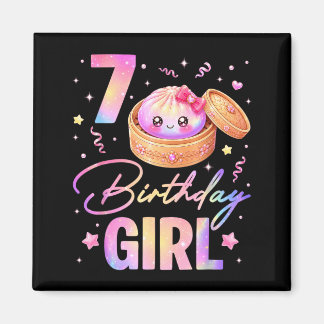 7th Birthday Girl Cute Dumpling Kawaii Anime 7 Magnet