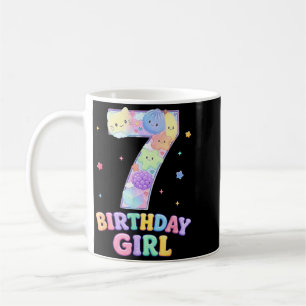 7th Birthday Girl Cute Kawaii Pastel Squishy 7 Coffee Mug