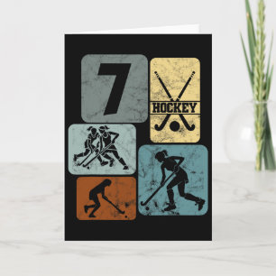7th Birthday Girls Field Hockey 7 Years Of Hockey  Card
