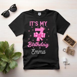 7th Birthday Girls Gifts Seven 7 Year personalized T-Shirt