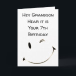 ***7th BIRTHDAY GRANDSON*** Card<br><div class="desc">HOPE THAT YOUR BIRTHDAY ****IS AS SPECIAL AS YOU ARE**** THANK YOU FOR STOPPING BY 1 OF MY 8 STORES AND REMEMBER YOU CAN CHANGE THE VERSE INSIDE AND OUT!!!!!</div>