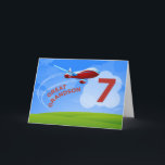 7th Birthday, Great Grandson, Red Airplane Card<br><div class="desc">Zoom in for birthday greetings for your great grandson on his 7th birthday! He will love this special card that says great grandson on the front.</div>